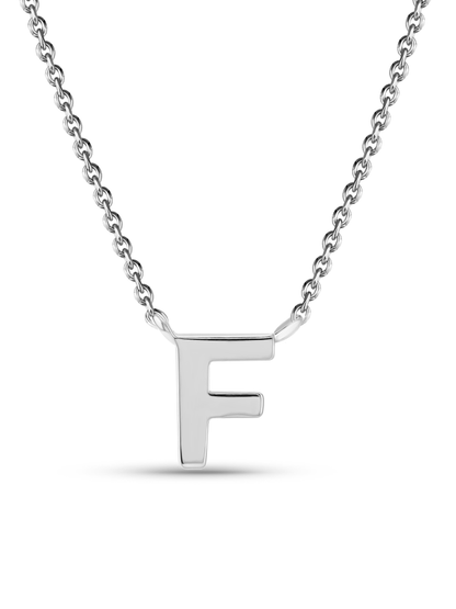 Initial F Necklace In Silver