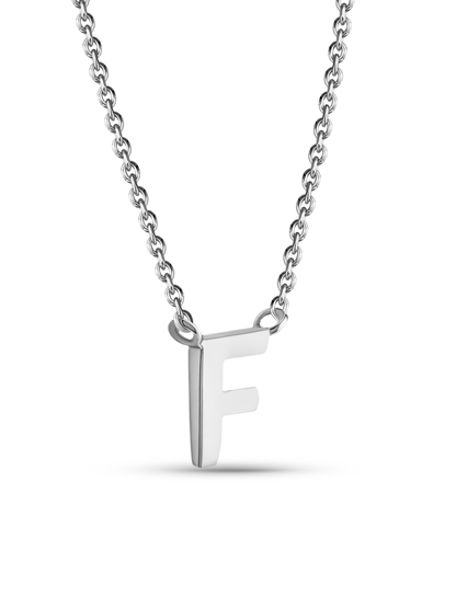 Initial F Necklace In Silver