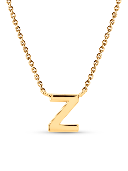 Initial Z Necklace In Gold