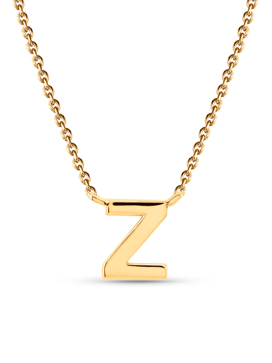 Initial Z Necklace In Gold