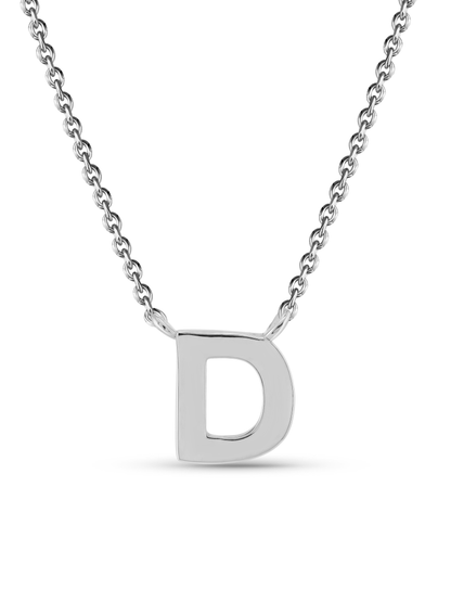 Initial D Necklace In Silver