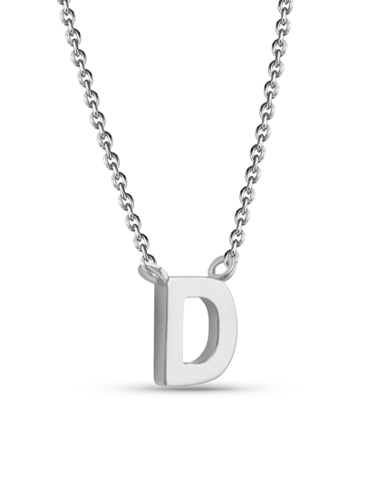 Initial D Necklace In Silver