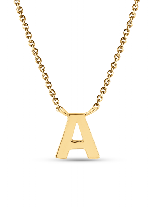 Initial A Necklace In Gold