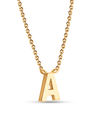 Initial A Necklace In Gold