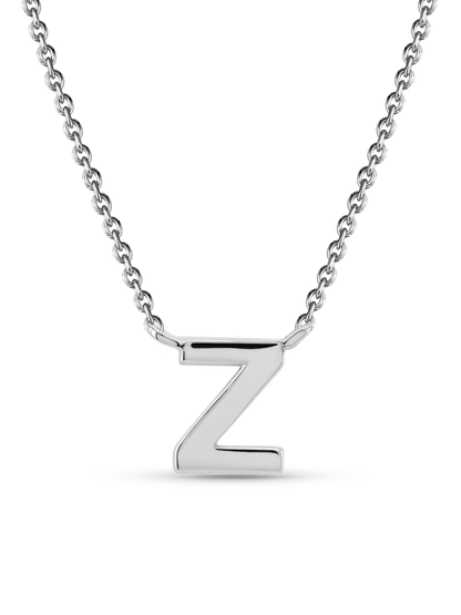Initial Z Necklace In Silver