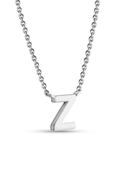Initial Z Necklace In Silver