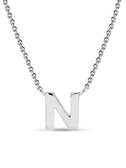 Initial N Necklace In Silver
