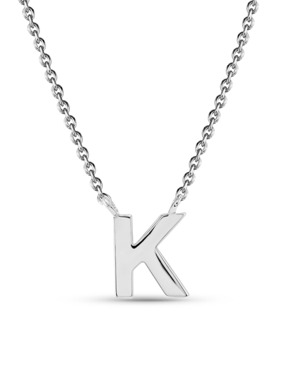 Initial K Necklace In Silver