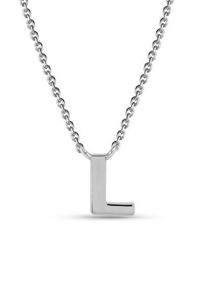 Initial L Necklace In Silver