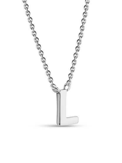 Initial L Necklace In Silver