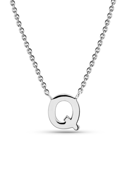 Initial Q Necklace In Silver