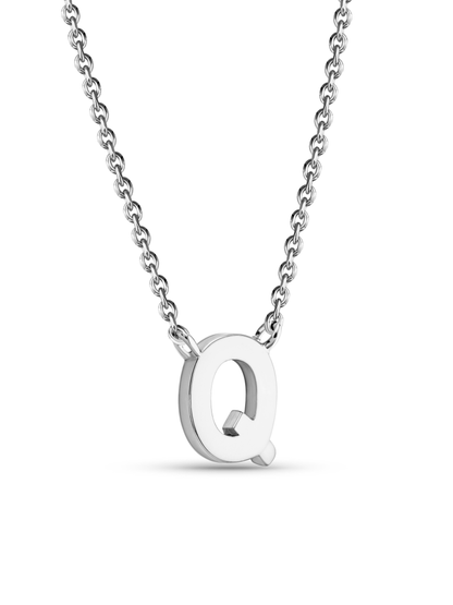 Initial Q Necklace In Silver