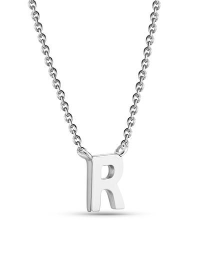 Initial R Necklace In Silver