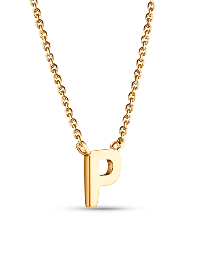 Initial P Necklace In Gold