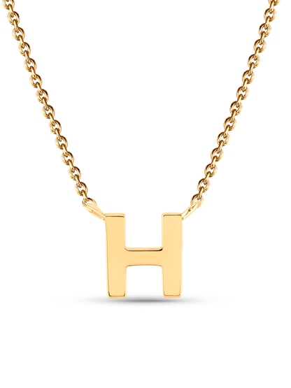 Initial H Necklace In Gold