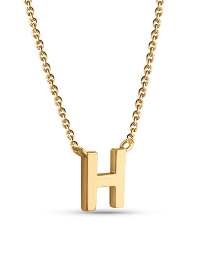 Initial H Necklace In Gold