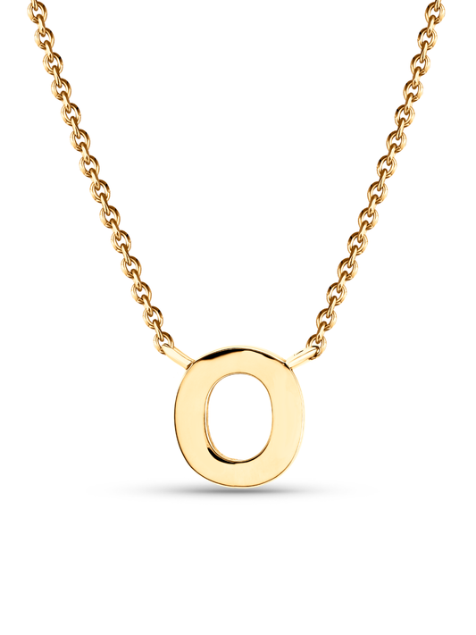 Initial O Necklace In Gold