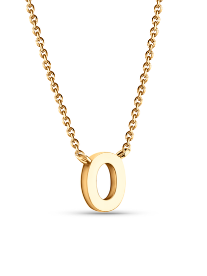 Initial O Necklace In Gold