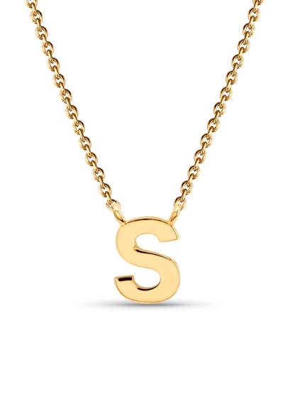 Initial S Necklace In Gold