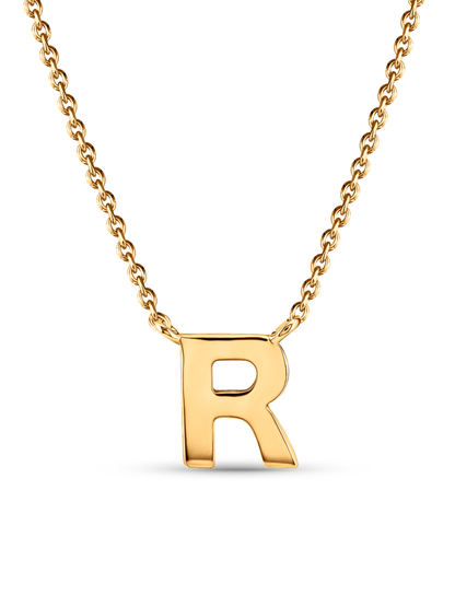 Initial R Necklace In Gold
