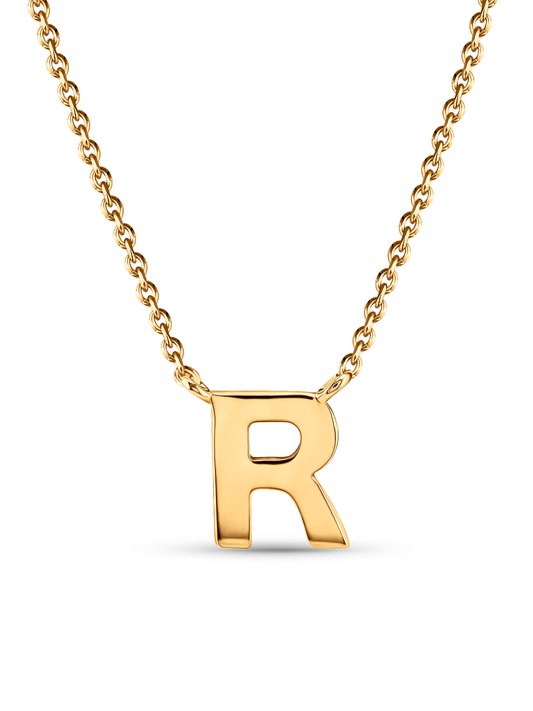 Initial R Necklace In Gold