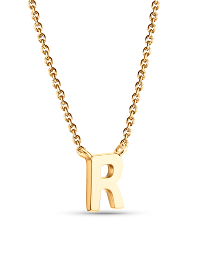 Initial R Necklace In Gold