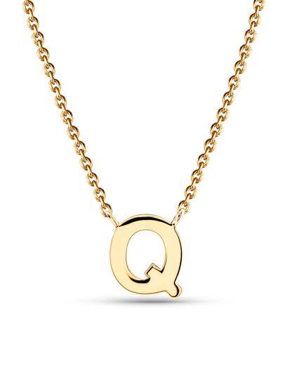 Initial Q Necklace In Gold