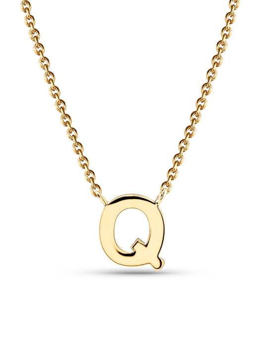 Initial Q Necklace In Gold