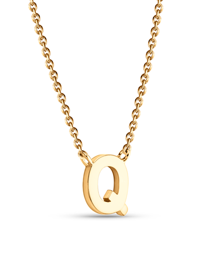 Initial Q Necklace In Gold