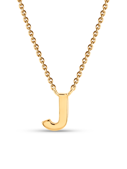 Initial J Necklace In Gold