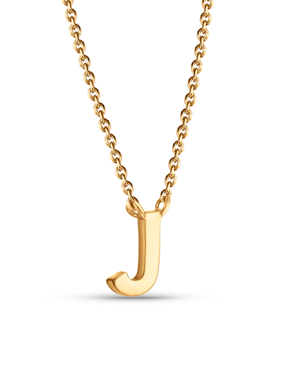 Initial J Necklace In Gold
