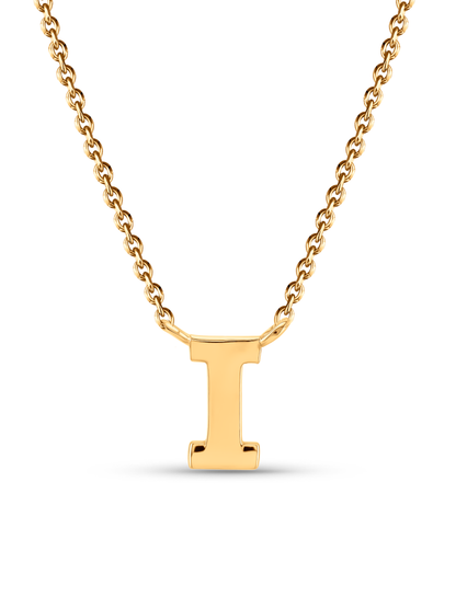 Initial I Necklace In Gold