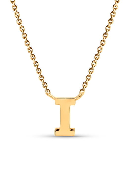 Initial I Necklace In Gold