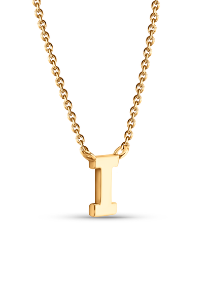 Initial I Necklace In Gold