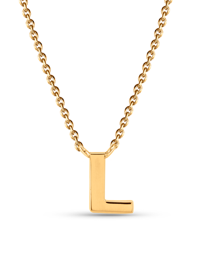 Initial L Necklace In Gold