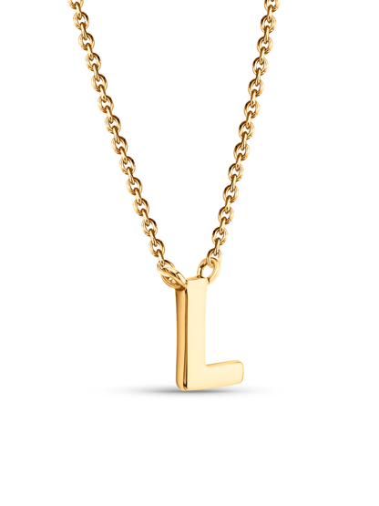 Initial L Necklace In Gold