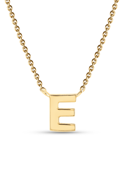 Initial E Necklace In Gold