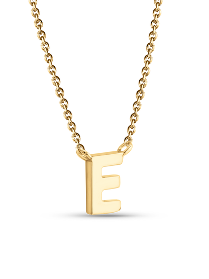 Initial E Necklace In Gold