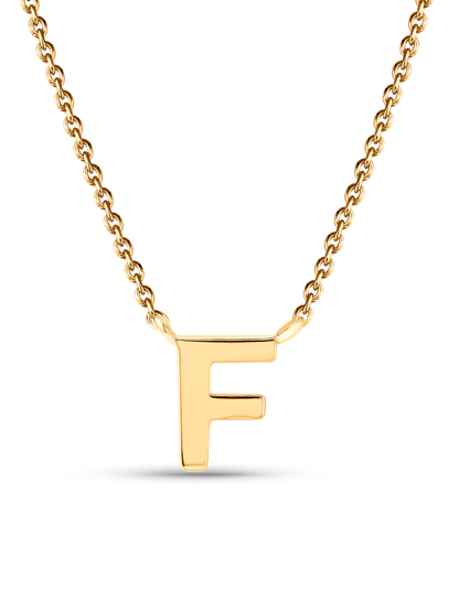 Initial F Necklace In Gold
