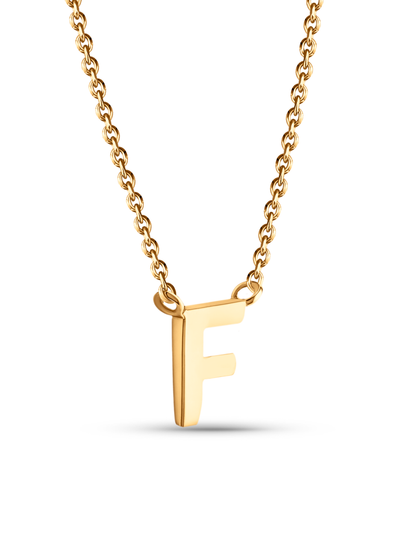 Initial F Necklace In Gold