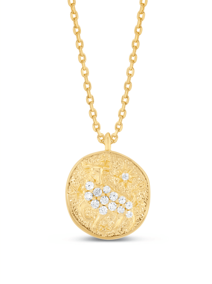 Taurus Horoscope Pendant Necklace In Gold