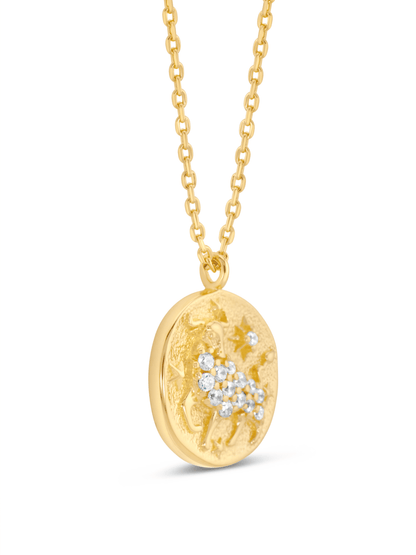 Taurus Horoscope Pendant Necklace In Gold