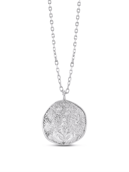 Scorpio Horoscope Pendant Necklace In Silver
