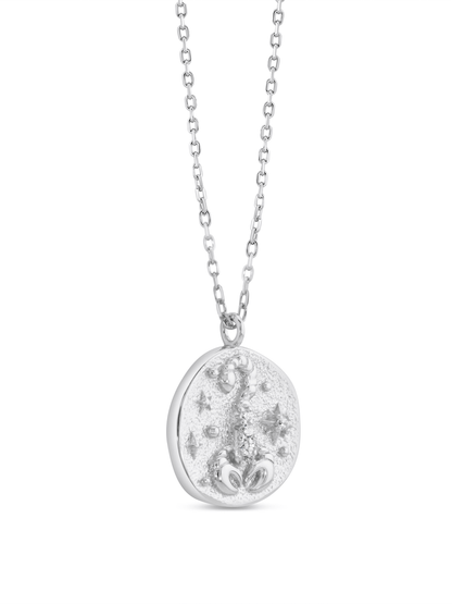 Scorpio Horoscope Pendant Necklace In Silver