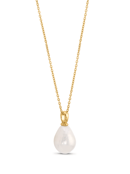 Aurum Freshwater Pearl Pendant Necklace In Gold
