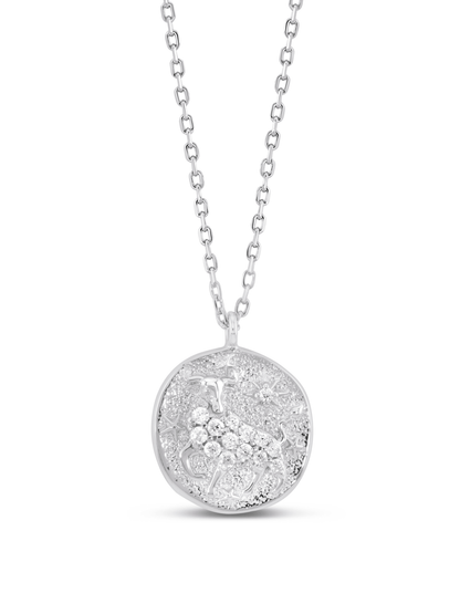 Taurus Horoscope Pendant Necklace In Silver