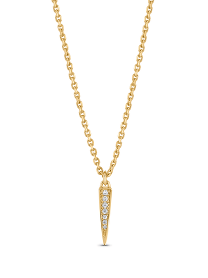 Tusk Pavé Pendant Necklace In Gold