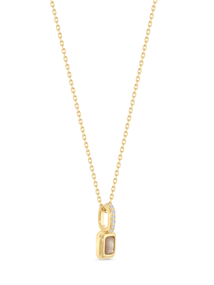 Mother-Of-Pearl June Birthstone Pendant Necklace In Gold