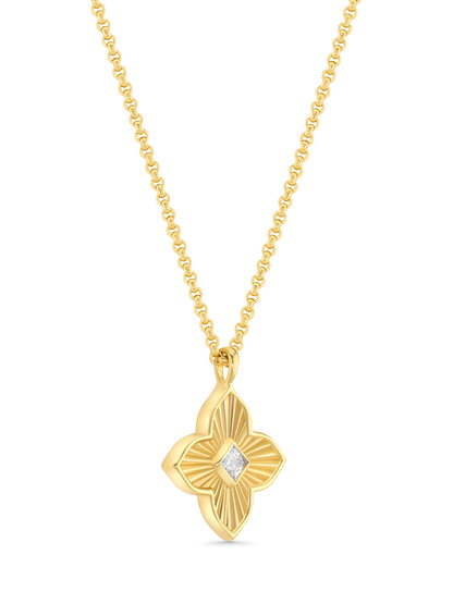 Primrose Clover Pendant Necklace in Gold