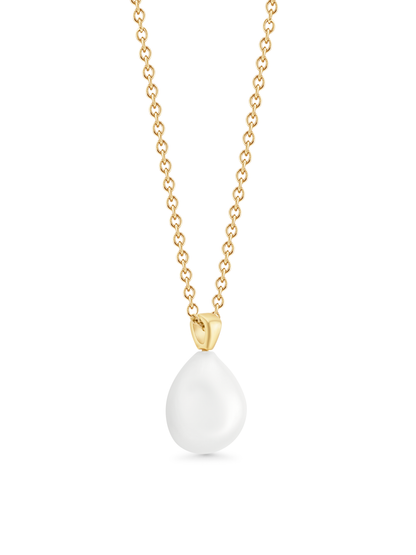Classic Pearl Pendant Necklace In Gold
